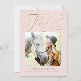 Wunderbarer EDITABLE FARBEN Abschluss Vielen Dank Dankeskarte