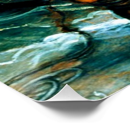 Wunderbarer Entwurf der Fische Poster (Ecke)