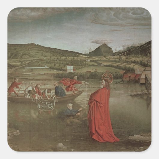 Wunderbarer Entwurf der Fische Quadratischer Aufkleber (Vorderseite)