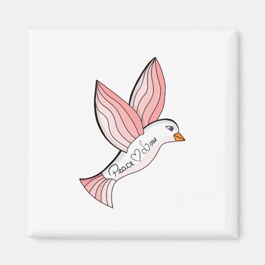 Wunderbarer Frieden und Liebe Taube Magnet (Vorne)