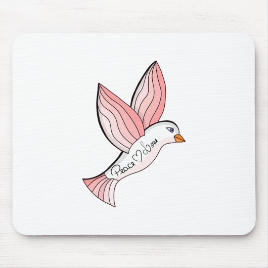 Wunderbarer Frieden und Liebe Taube Mousepad (Vorne)
