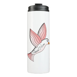 Wunderbarer Frieden und Liebe Taube Thermosbecher