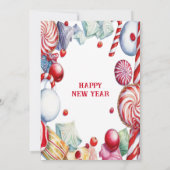 Wunderbarer Glückwunsch für die Bonbonkarte des Ne Einladung (Rückseite)