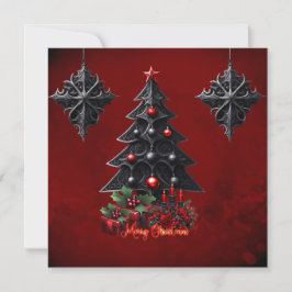 wunderbarer gotischer Weihnachtsbaum Feiertagskarte