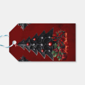 wunderbarer gotischer Weihnachtsbaum Geschenkanhänger (Rückseite Horizontal)