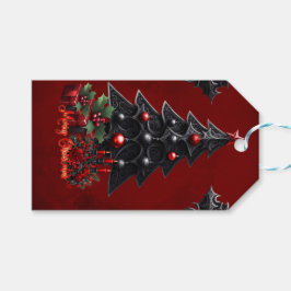 wunderbarer gotischer Weihnachtsbaum Geschenkanhänger