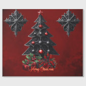 wunderbarer gotischer Weihnachtsbaum Geschenkpapier (Flach)