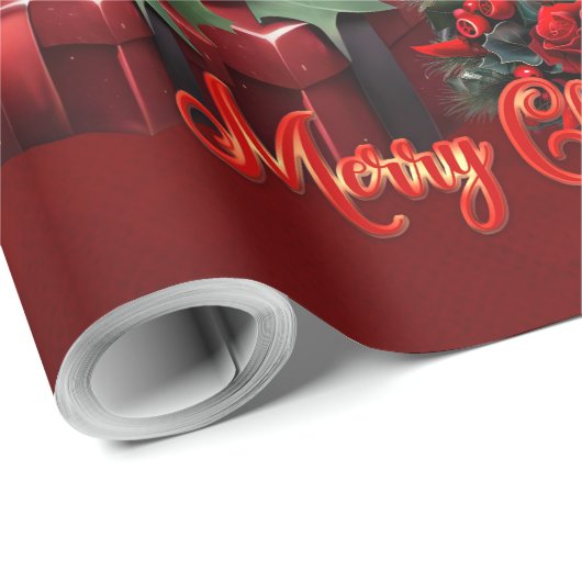 wunderbarer gotischer Weihnachtsbaum Geschenkpapier (Rolleneckpunkt)