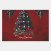 wunderbarer gotischer Weihnachtsbaum Geschenkpapier Set (Vorderseite 3)
