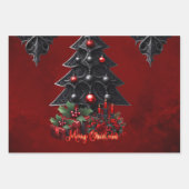 wunderbarer gotischer Weihnachtsbaum Geschenkpapier Set (Vorderseite)