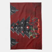 wunderbarer gotischer Weihnachtsbaum Geschirrtuch (Vertikal)