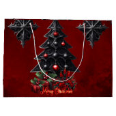 wunderbarer gotischer Weihnachtsbaum Große Geschenktüte (Rückseite)