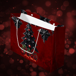 wunderbarer gotischer Weihnachtsbaum Große Geschenktüte