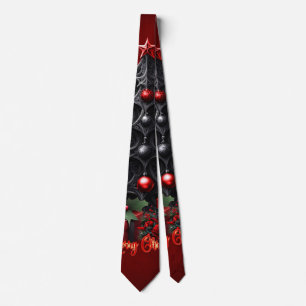 wunderbarer gotischer Weihnachtsbaum Krawatte