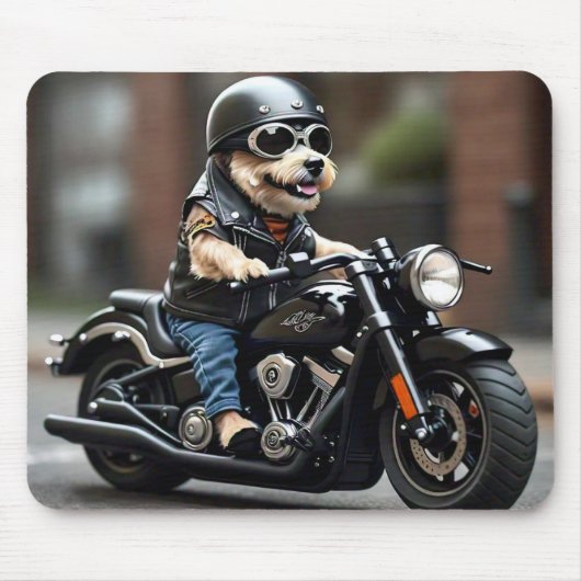 Wunderbarer Hundeschlittenfahrer Motorrad-Maus-Pad Mousepad (Vorne)