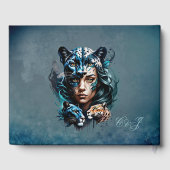 Wunderbarer Hybrid einer Frau und eines Panters Gästebuch (Rückseite)