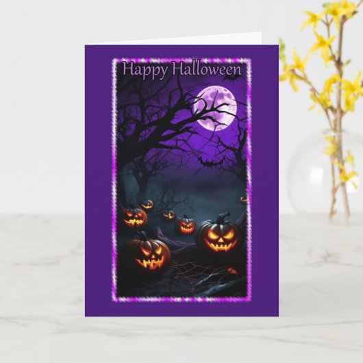 Wunderbarer Jack-O-Lantern-Sitzungsausweis Karte (Gelbe Blume)