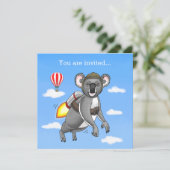 Wunderbarer Koala-Bär Einladung (Stehend Vorderseite)