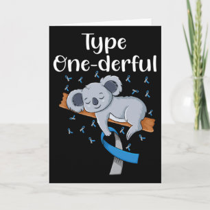 Wunderbarer Koala-Diabetes-Schleife T1d Diabetes Karte