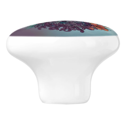 Wunderbarer Kran mit Blume Keramikknauf (Seitenansicht)