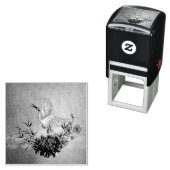 Wunderbarer Kran mit Blume Permastempel (Beispiel)