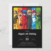 Wunderbarer Ladybug-Charakter zum Geburtstag Einladung (Vorderseite)