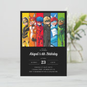 Wunderbarer Ladybug-Charakter zum Geburtstag Einladung (Stehend Vorderseite)