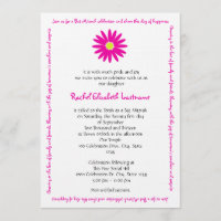 Wunderbarer Nachrichtentext Bat Mitzvah Pink