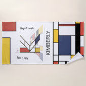 Wunderbarer Neoplastizismus Art Monogramm. Buchsta Strandtuch (Vorderseite)