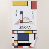 Wunderbarer Neoplastizismus Art Monogramm. Buchsta Strandtuch (Vorderseite)