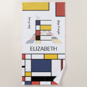 Wunderbarer Neoplastizismus Art Monogramm. Buchsta Strandtuch (Vorderseite)