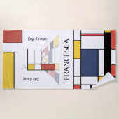 Wunderbarer Neoplastizismus Art Monogramm. Buchsta Strandtuch (Vorderseite)