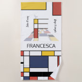 Wunderbarer Neoplastizismus Art Monogramm. Buchsta Strandtuch (Vorderseite)