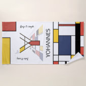 Wunderbarer Neoplastizismus Art Monogramm. Buchsta Strandtuch (Vorderseite)