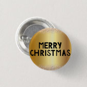 Wunderbarer, Phantastischer, froher Weihnachts-Gol Button (Vorne & Hinten)