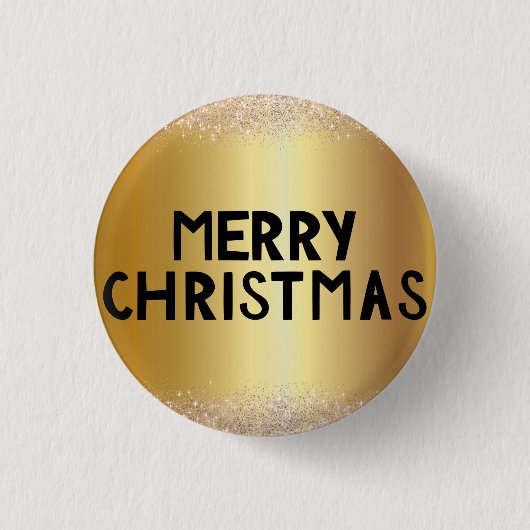 Wunderbarer, Phantastischer, froher Weihnachts-Gol Button (Vorderseite)