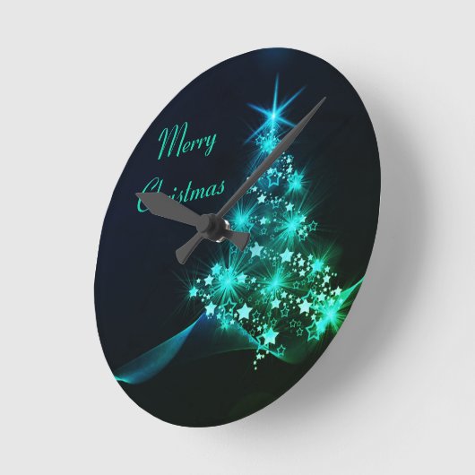 Wunderbarer, Phantastischer, wunderschöner Weihnac Runde Wanduhr (Winkel)