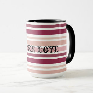 Wunderbarer rosa Streifen Tasse