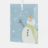 Wunderbarer Schnee Ornament Aus Glas (Vorderseite links)