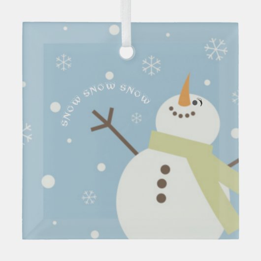 Wunderbarer Schnee Ornament Aus Glas (Vorderseite)