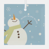 Wunderbarer Schnee Ornament Aus Glas (Rückseite)