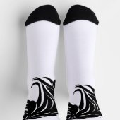 Wunderbarer schwarzer Pferdekopf Socken (Oben)