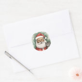 Wunderbarer schwarzer Santa Runder Aufkleber (Umschlag)