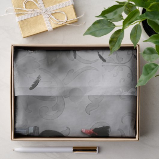 Wunderbarer schwarzer Schwan mit dunklem Meerjungf Seidenpapier (Geschenk)