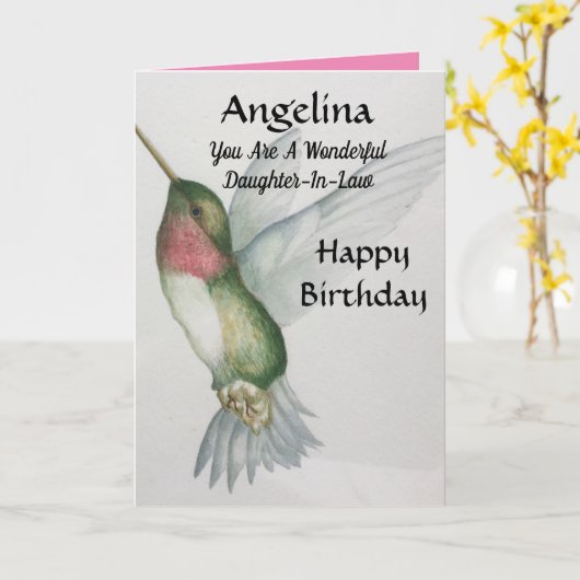 Wunderbarer Schwesternvogel zum Geburtstag Karte (Gelbe Blume)