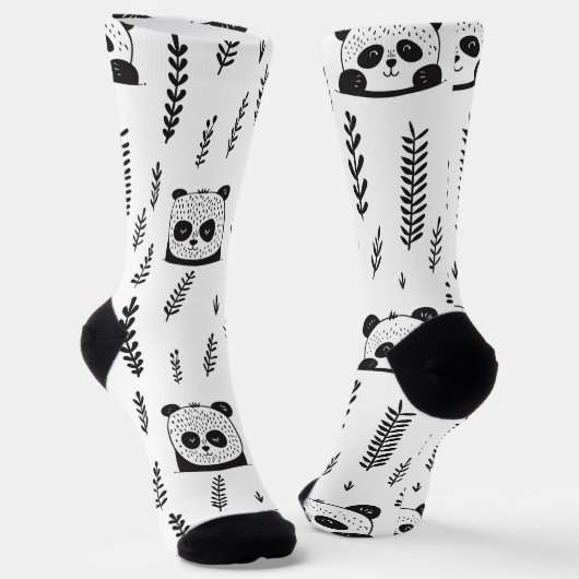 Wunderbarer skandinavischer Panda-Bär Socken (Gewinkelt)
