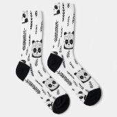 Wunderbarer skandinavischer Panda-Bär Socken (Rechts)