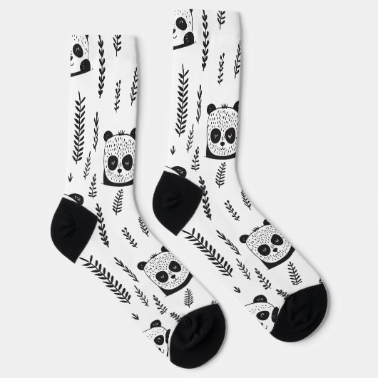 Wunderbarer skandinavischer Panda-Bär Socken (Rechts)