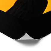 Wunderbarer Spaß raven auf dem Zweig Poster (Ecke)