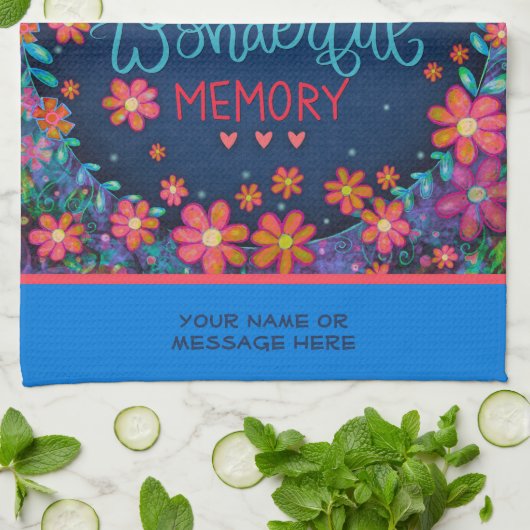 Wunderbarer Speicher-Zitat - ganz individuell Geschirrtuch (Gefaltet)